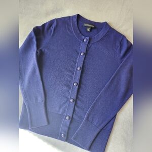 Banana Republic XS Purple Cardigan Silk Cotton Cashmere